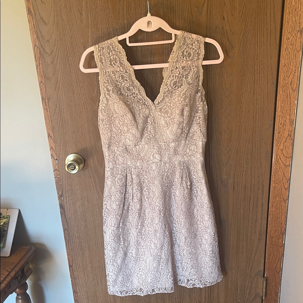 Chic Lace V-Neck Mini Dress